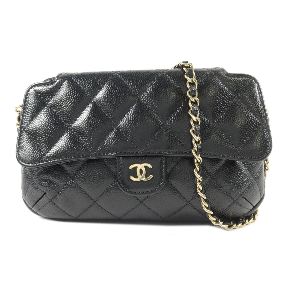 CHANEL AP3063 CC Chain Shoulder Bag Black Calfskin GHW (1 of 18)