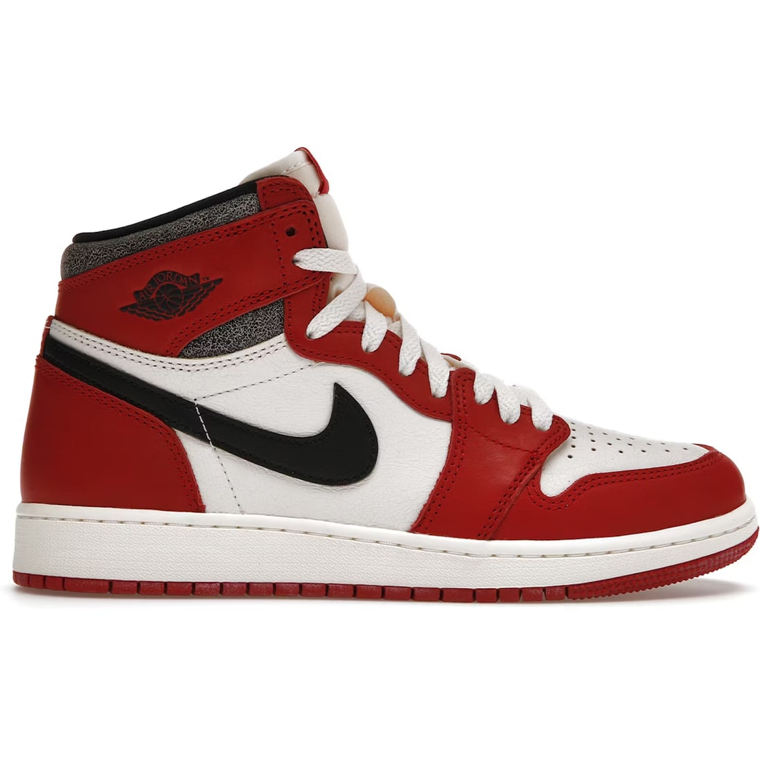 Nike Jordan 1 Retro High OG Chicago Lost and Found GS Sneakers: Nike Jordan 1 Retro High OG Chicago Lost and Found GS Sneakers Authentic Nike Jordan 1 Retro High OG Chicago Lost and Found (GS) sneakers in un-used, unworn condition. Grade school sizing. Specificati