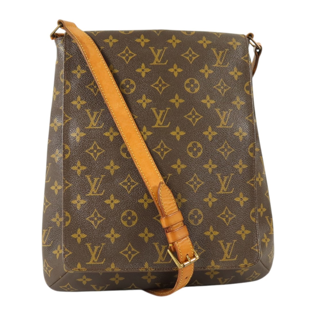 Louis Vuitton Musette M51256 Monogram Shoulder Bag Brown: Louis Vuitton Musette M51256 Monogram Shoulder Bag Brown Louis Vuitton Musette crossbody shoulder bag in brown Monogram PVC coated canvas. This women's bag features a flap design with one open interio