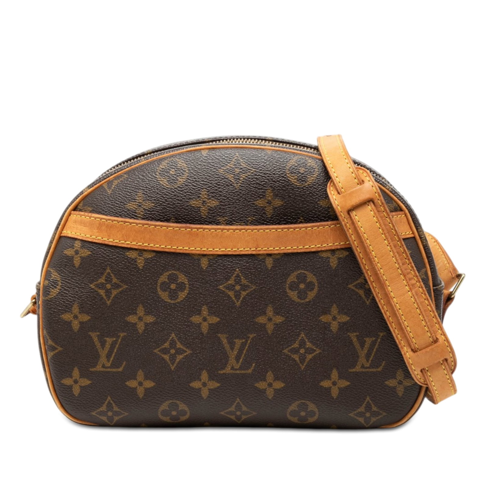 Louis Vuitton Blois Monogram Canvas Shoulder Bag: Louis Vuitton Blois Monogram Canvas Shoulder Bag This Louis Vuitton Monogram Blois bag features the iconic monogram canvas with vachetta leather trim and an adjustable flat vachetta leather strap. It 