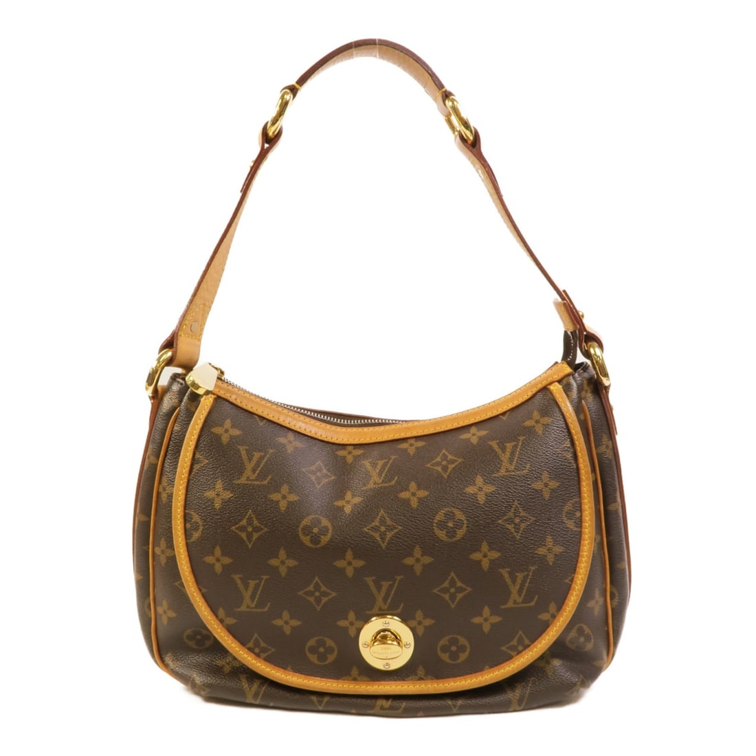 Louis Vuitton Tulum PM Monogram Shoulder Bag M40076 Brown: Louis Vuitton Tulum PM Monogram Shoulder Bag M40076 Brown Louis Vuitton Tulum PM shoulder bag in brown monogram and PVC coated canvas. It features a flap-style exterior pocket and one open interior po