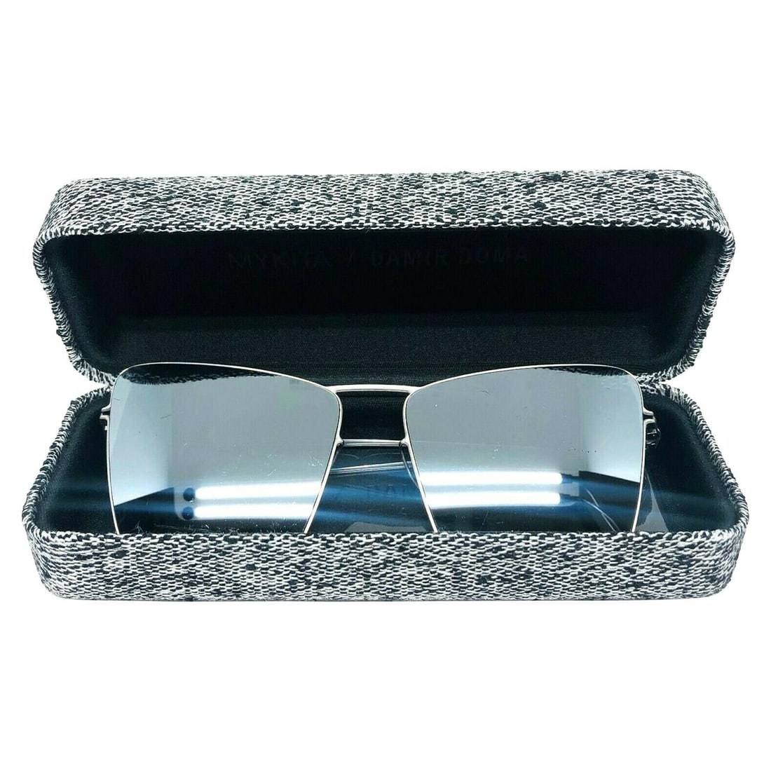 Black square mirror sunglasses by MYKITA Maison Margiela Damir Doma (1 of 10)