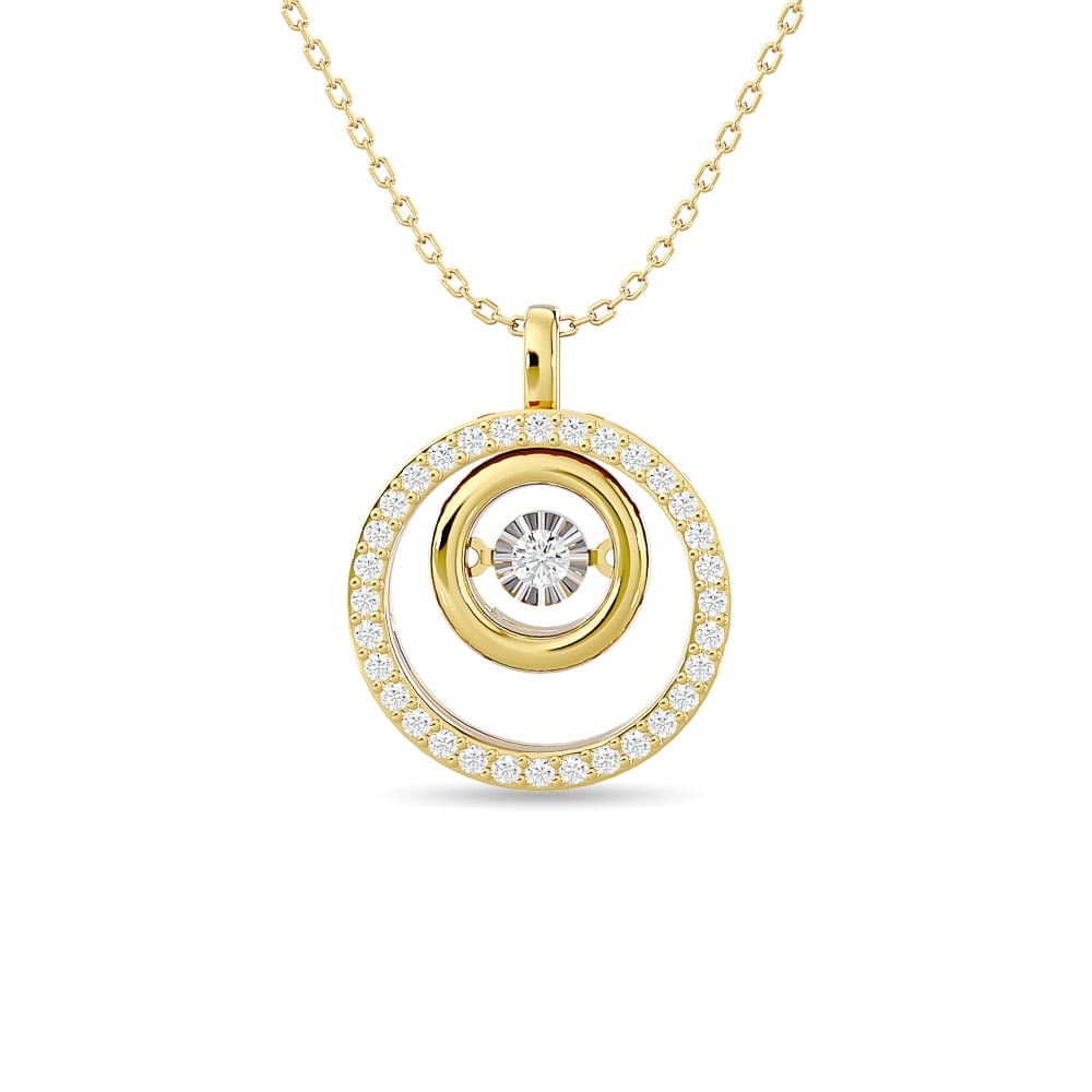 Diamond 1/4 Ct.tw Fashion Pendant in 14K Yellow Gold: Diamond 1/4 Ct.tw Fashion Pendant in 14K Yellow Gold 14k Yellow Gold Stone Color: G-h Stone Clarity: I1 Unless otherwise specified, pendants that include a chain are paired with our standard 18-inch l
