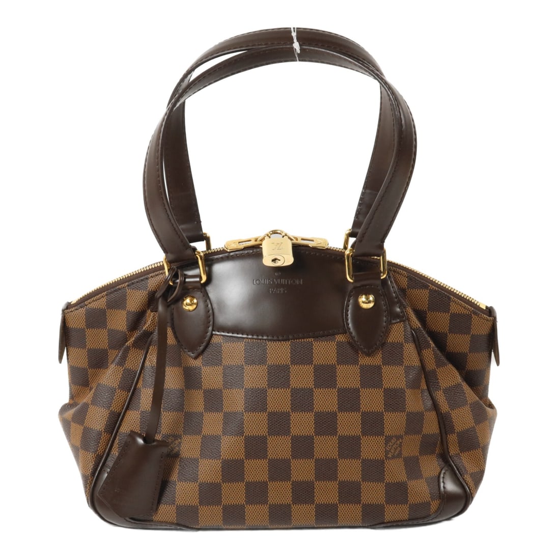 Louis Vuitton Verona PM N41117 Damier Ebene Shoulder Bag: Louis Vuitton Verona PM N41117 Damier Ebene Shoulder Bag Louis Vuitton Verona PM shoulder bag in Damier brown coated canvas. This women's bag features a brown exterior, top handles, an interior open p