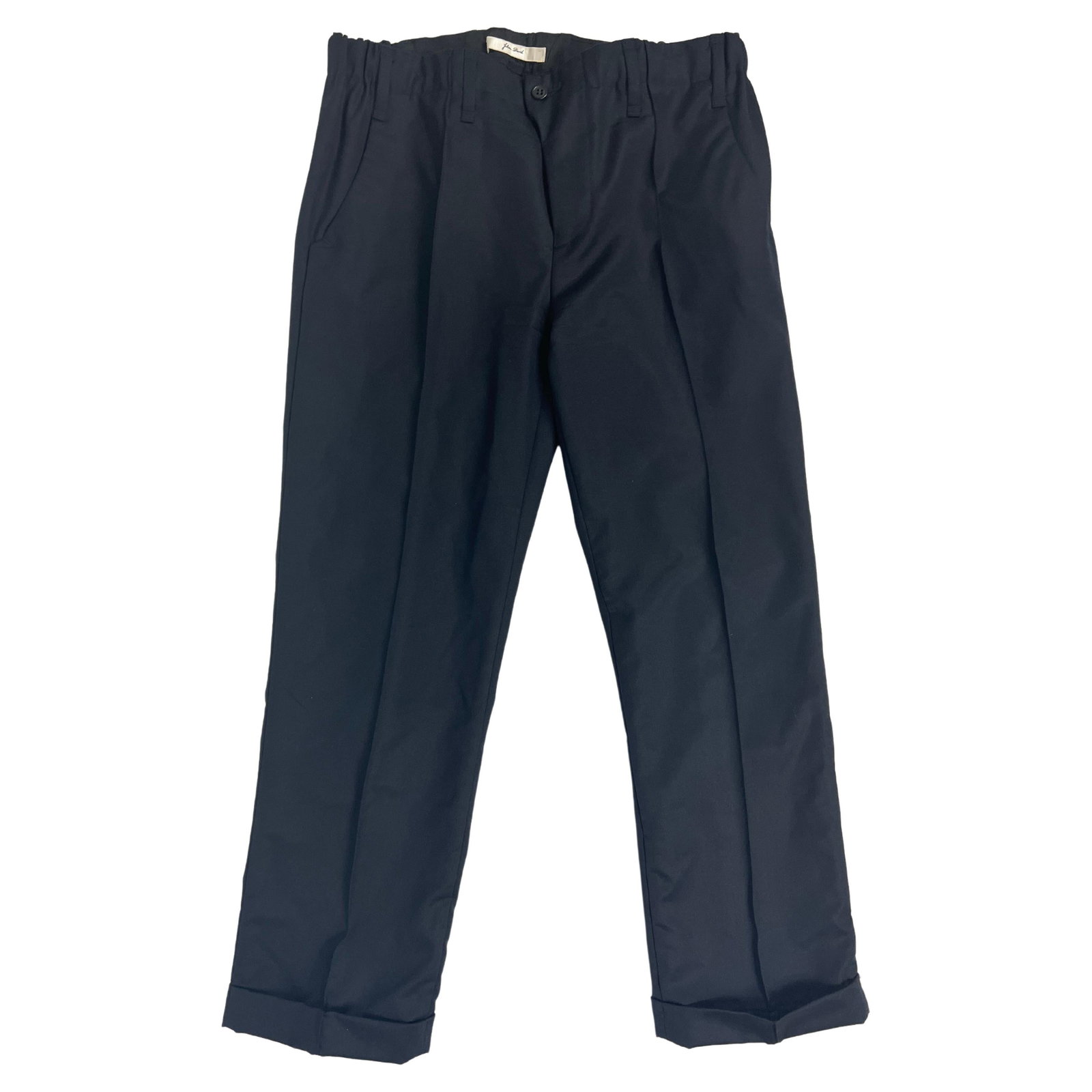 Julien David straight fit navy pants with button zip closure (1 of 11)