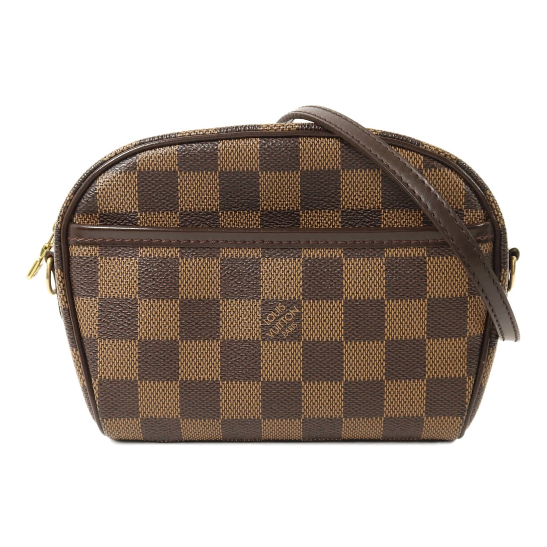 Louis Vuitton Pochette Ipanema N51296 Shoulder Bag Damier Brown: Louis Vuitton Pochette Ipanema N51296 Shoulder Bag Damier Brown Louis Vuitton Pochette Ipanema shoulder bag in brown Damier PVC coated canvas. It features gold-tone hardware and a shoulder strap with 