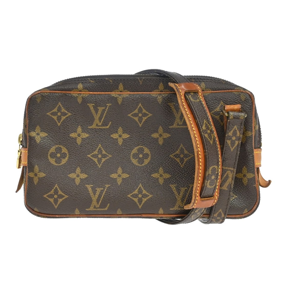 Louis Vuitton Marly shoulder bag in brown canvas: Louis Vuitton Marly shoulder bag in brown canvas Louis Vuitton Marly shoulder bag in brown canvas with a good overall condition. The exterior shows light scuffs, light scratches, natural patina, disco