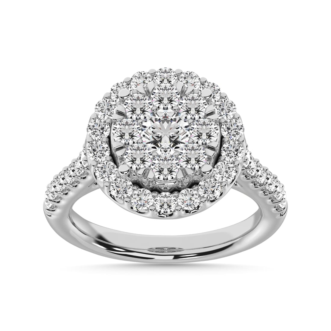 Diamond 3/4 Ct.Tw. Engagement Ring in 14K White Gold: Diamond 3/4 Ct.Tw. Engagement Ring in 14K White Gold 14k White Gold Stone Color: G-h Stone Clarity: Si2 Each ring is presented in standard size 6.5. Complimentary resizing is available between sizes 5