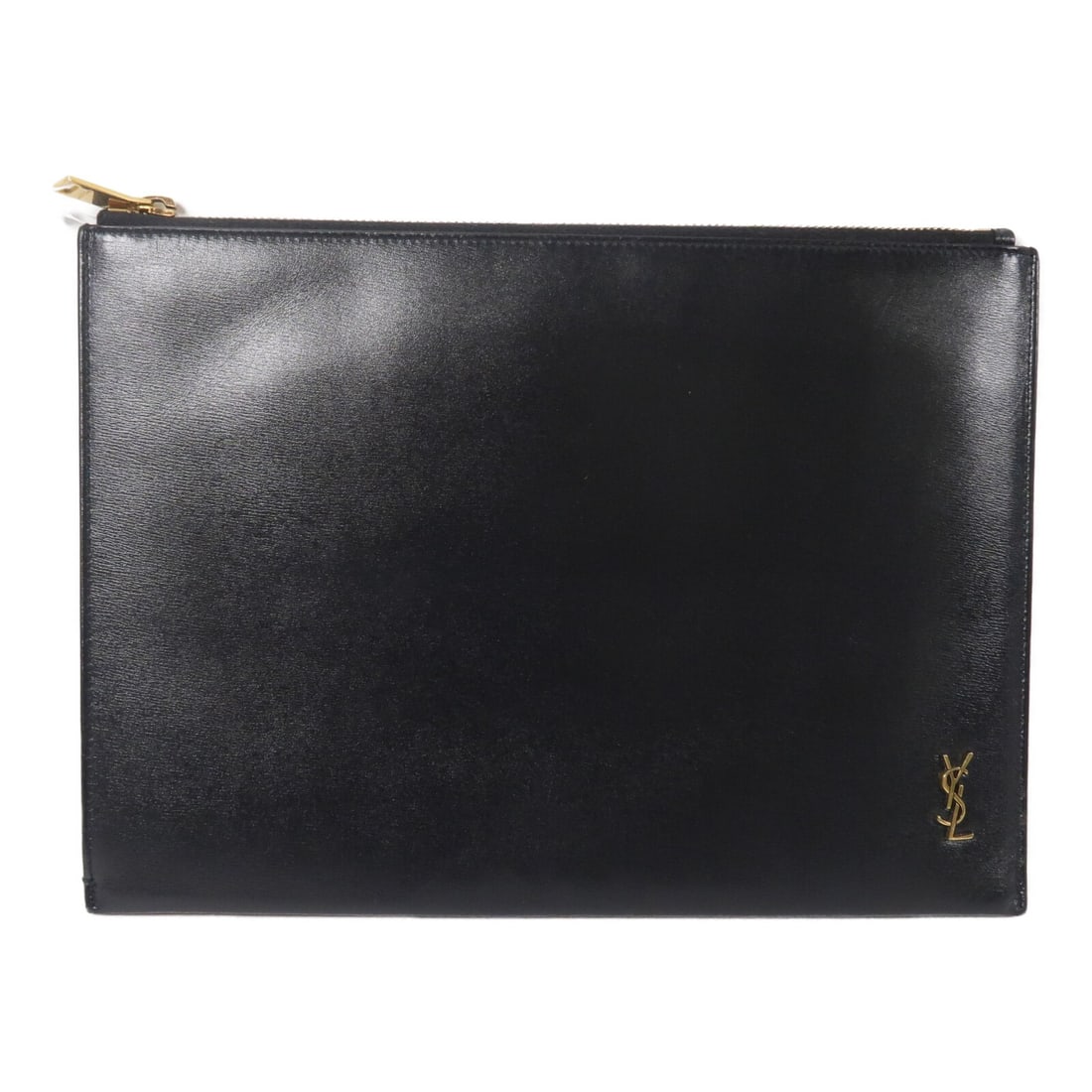 Saint Laurent 607779 YSL monogram calfskin clutch pouch black (1 of 14)