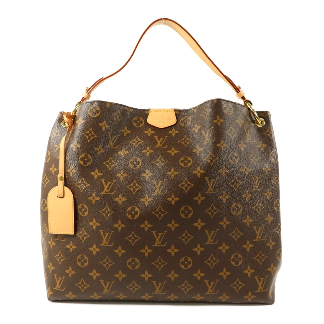 Louis Vuitton Graceful MM Monogram Shoulder Bag M43704 Brown: Louis Vuitton Graceful MM Monogram Shoulder Bag M43704 Brown Louis Vuitton Graceful MM shoulder bag in brown Monogram and PVC coated canvas. It features a shoulder bag style, a magnetic pocket, and on