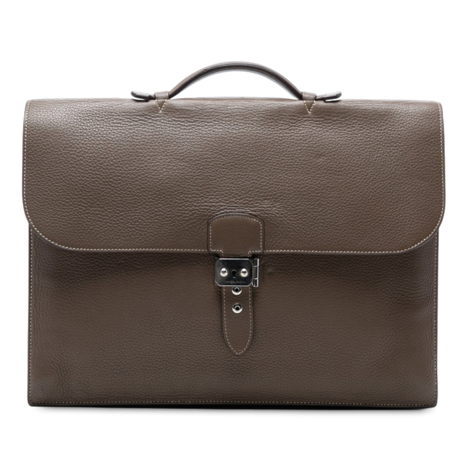 Hermes Togo Sac a Depeches 40 Leather Business Bag Brown (1 of 7)