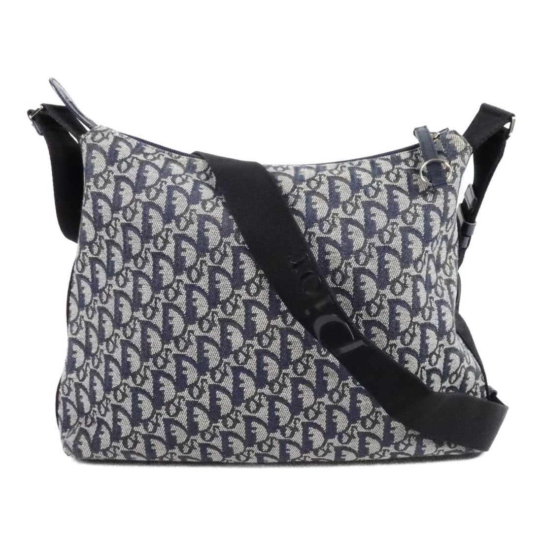 Christian Dior Trotter Blue Canvas Crossbody Shoulder Bag CD SHW: Christian Dior Trotter Blue Canvas Crossbody Shoulder Bag CD SHW Christian Dior Trotter shoulder bag in blue canvas with CD detailing and silver-tone hardware. This women's bag features a crossbody/sh
