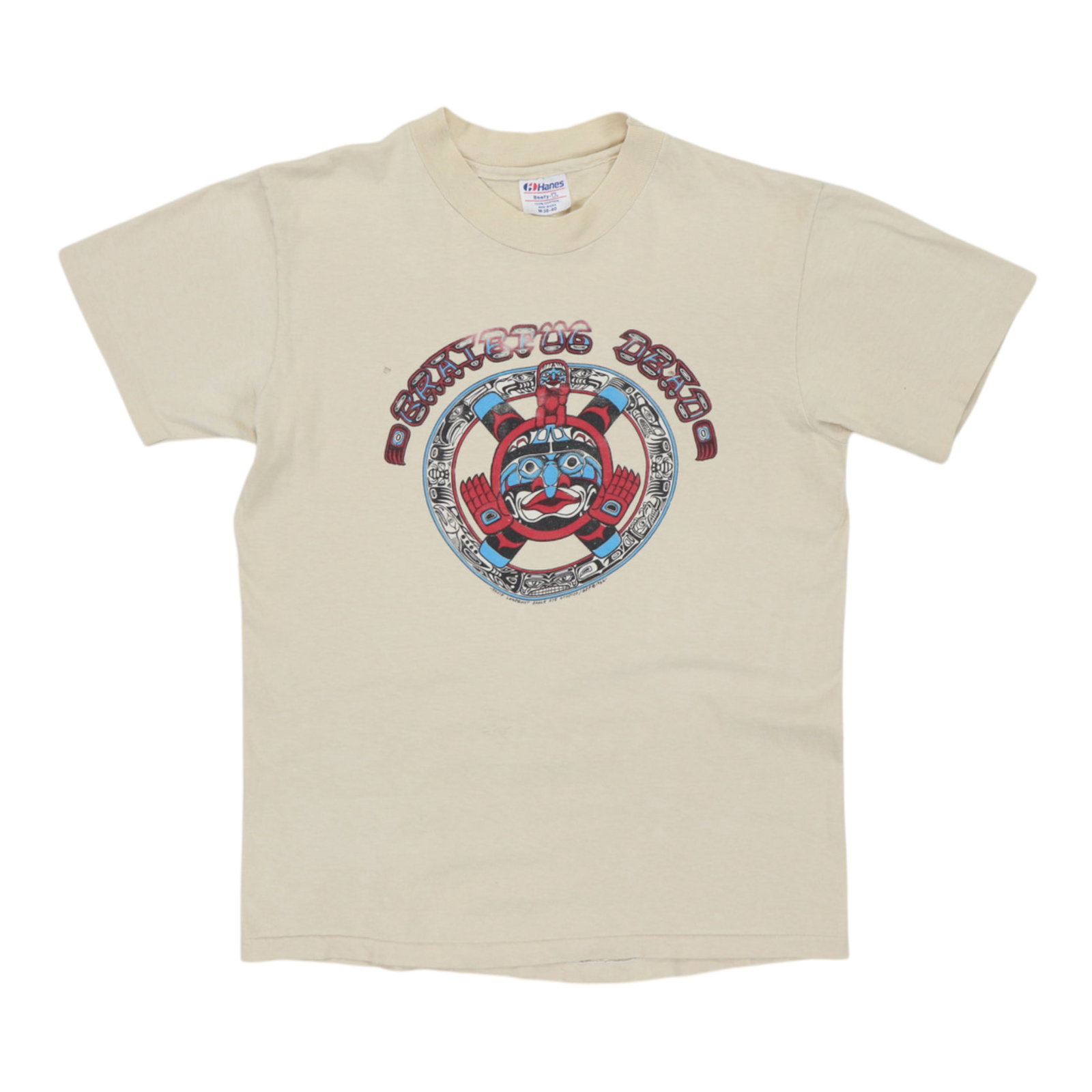 Vintage 1982 Grateful Dead Lundquist Tan Cotton T Shirt Medium (1 of 6)