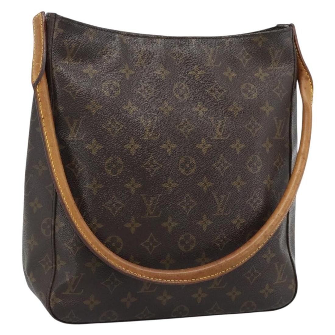 Louis Vuitton Looping GM Monogram Canvas Shoulder Bag M51145: Louis Vuitton Looping GM Monogram Canvas Shoulder Bag M51145 Authentic Louis Vuitton Looping GM shoulder bag in Monogram canvas, designed for women and made in France. This pre-owned bag is offered as