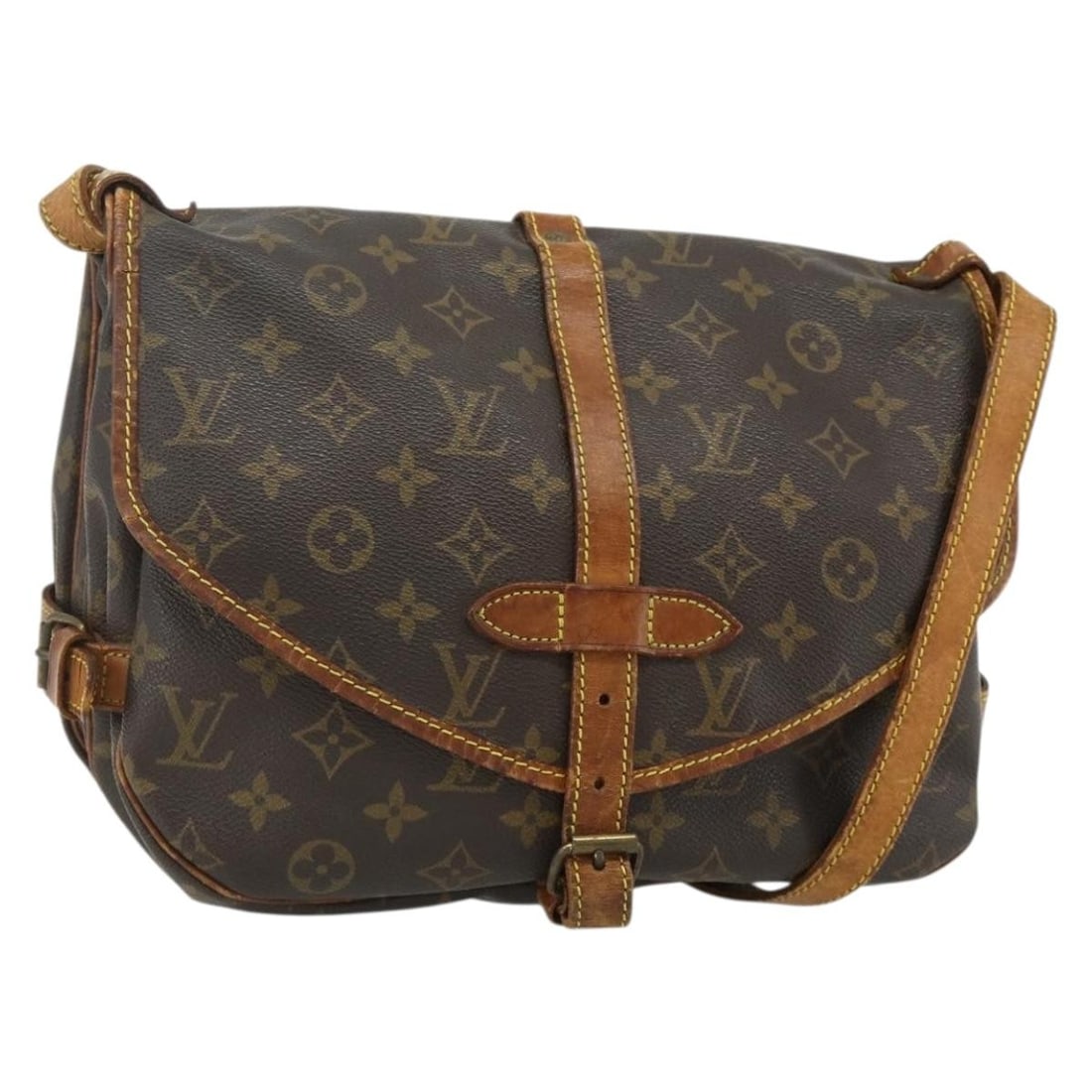 Louis Vuitton Saumur 30 Monogram Canvas Shoulder Bag M42256: Louis Vuitton Saumur 30 Monogram Canvas Shoulder Bag M42256 This Louis Vuitton Saumur 30 shoulder bag features the iconic Monogram Canvas and is designed for women. The bag offers a spacious interior 