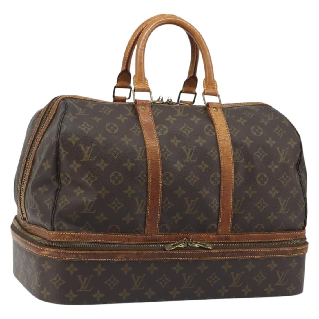 Louis Vuitton M41444 Monogram Canvas Boston Bag France: Louis Vuitton M41444 Monogram Canvas Boston Bag France Louis Vuitton Sac Sports Boston Bag in Monogram canvas. This women's bag is made in France and comes as the bag only; the item box and dust bag a