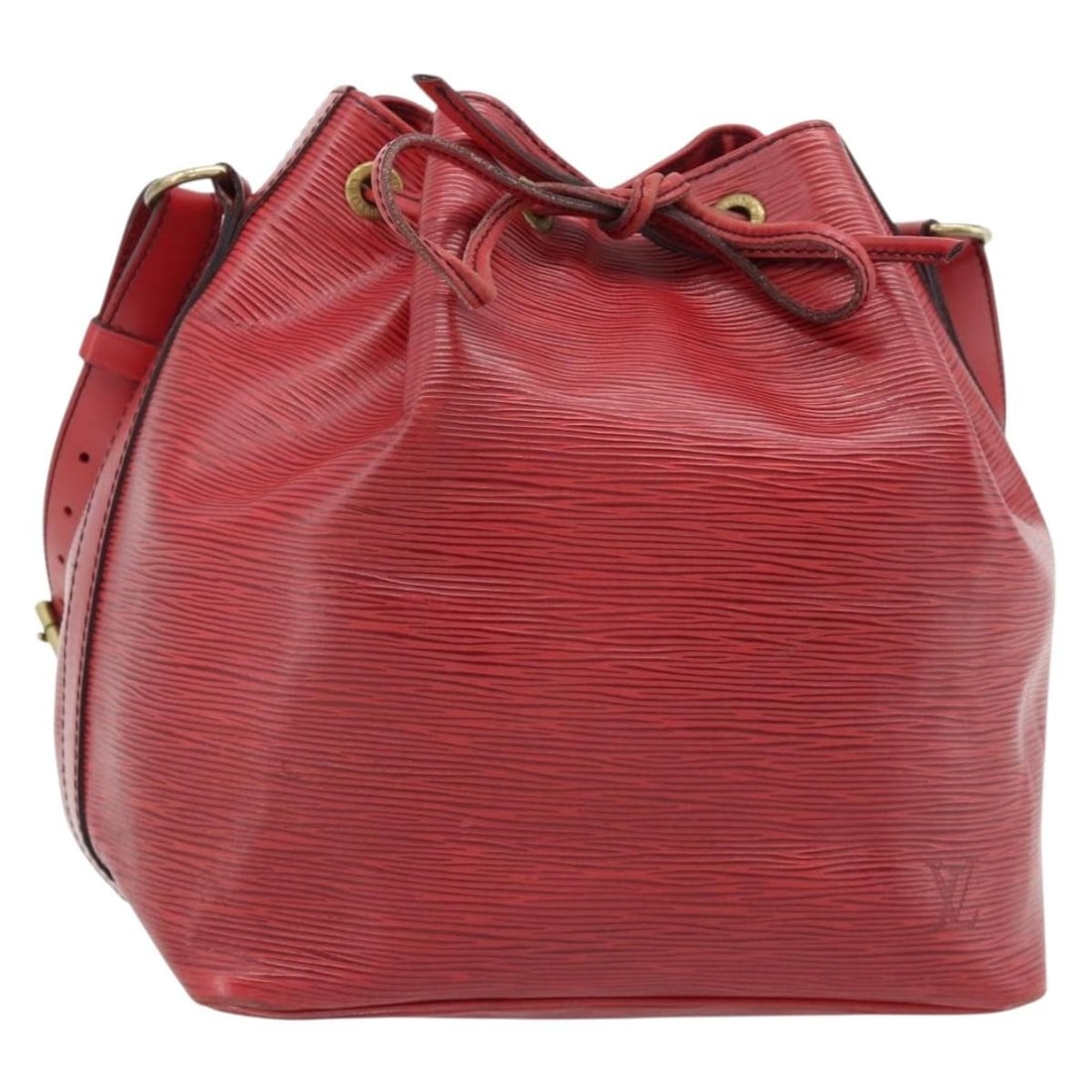 Louis Vuitton M44107 Petit Noe Red Epi Leather Shoulder Bag: Louis Vuitton M44107 Petit Noe Red Epi Leather Shoulder Bag Louis Vuitton Petit Noe shoulder bag in red Epi leather, made in France. This bag features a shoulder strap and is identified by product num