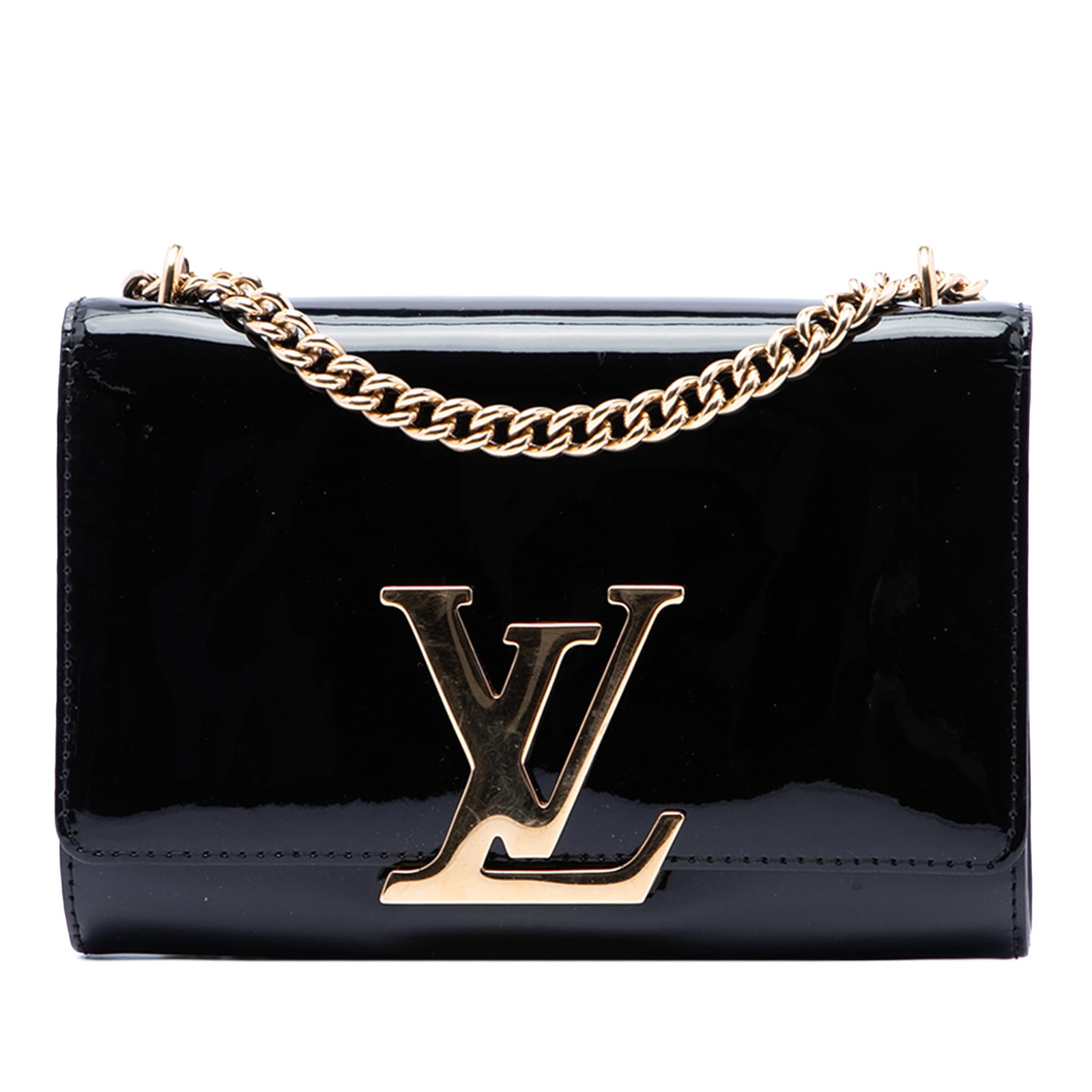 Louis Vuitton Louise MM Vernis Leather Chain Flap Bag (1 of 6)