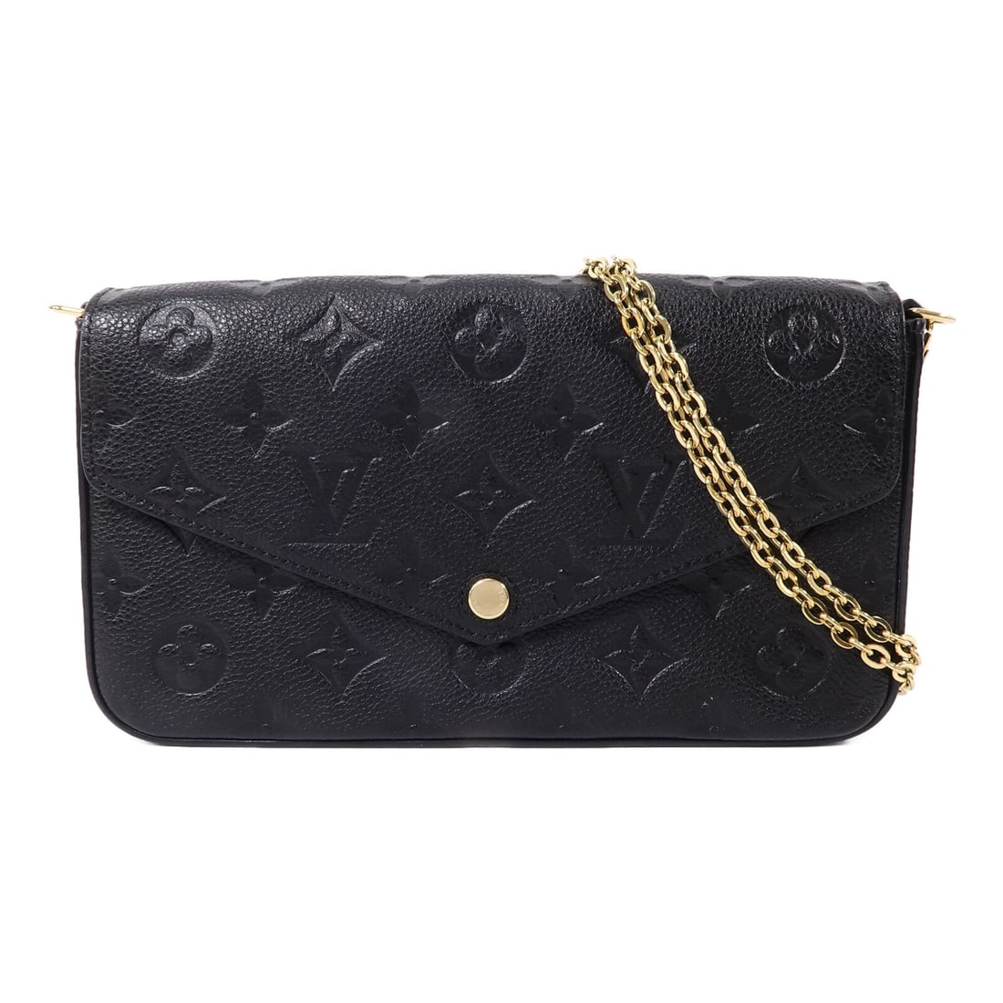 Louis Vuitton Felicie Pochette Black Monogram Empreinte Shoulder Bag M64064 (1 of 13)