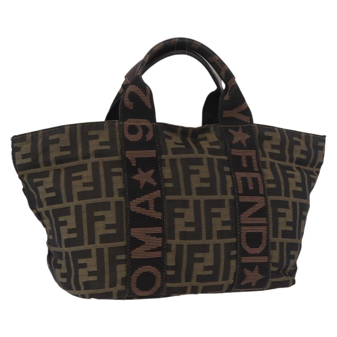 Fendi Zucca Canvas Handbag Black Brown Made in Italy: Fendi Zucca Canvas Handbag Black Brown Made in Italy Authentic Fendi handbag in black and brown Zucca canvas with a compact structured silhouette and short handle. This women's bag is made in Italy an