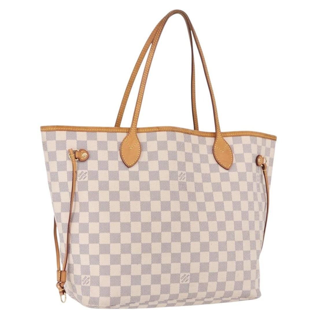 Louis Vuitton N41605 Neverfull MM Damier Azur Canvas Tote: Louis Vuitton N41605 Neverfull MM Damier Azur Canvas Tote Louis Vuitton Neverfull MM tote bag in Damier Azur canvas. This women's tote is made in France and features the N41605 product line. Condition