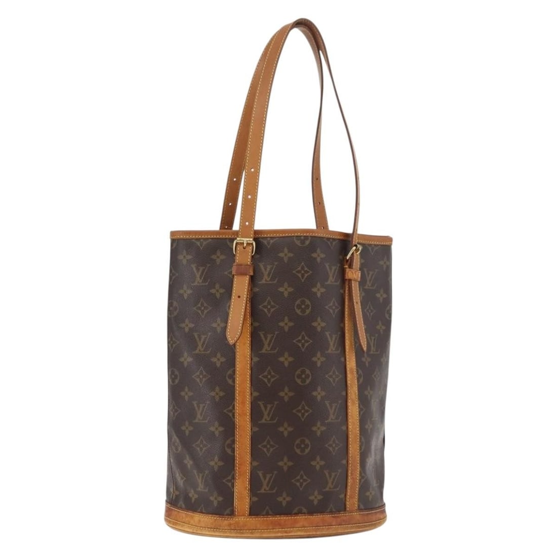 Louis Vuitton Bucket GM Monogram Canvas Shoulder Bag M42236: Louis Vuitton Bucket GM Monogram Canvas Shoulder Bag M42236 Louis Vuitton Monogram Bucket GM shoulder bag in monogram canvas. This women's shoulder bag is made in France and features an adjustable sho