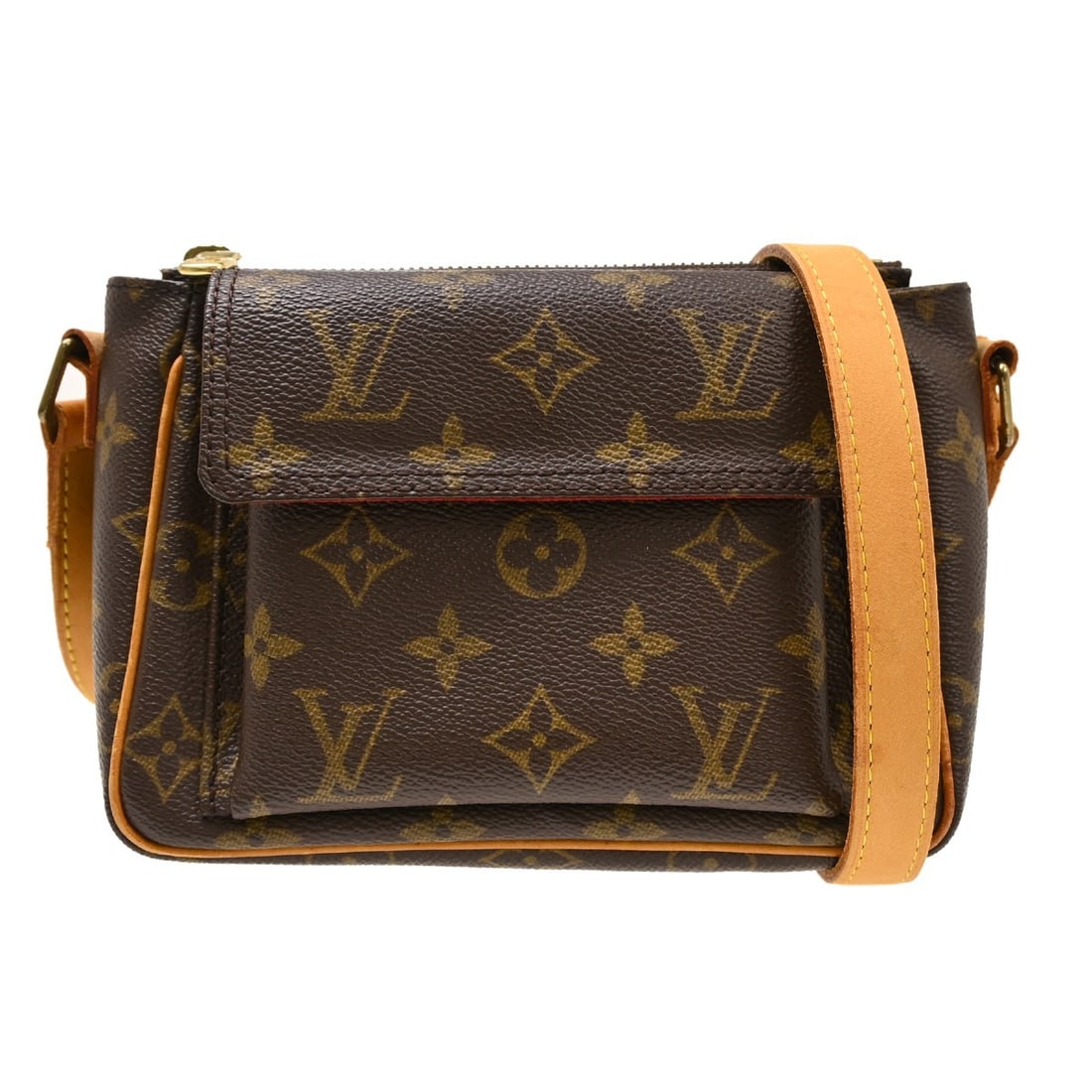 Louis Vuitton Viva Cite Brown Canvas Shoulder Bag: Louis Vuitton Viva Cite Brown Canvas Shoulder Bag Louis Vuitton Viva Cite monogram canvas bag in brown, made in Spain. This female model measures 18 cm x 13 cm x 9 cm and is described as being in good