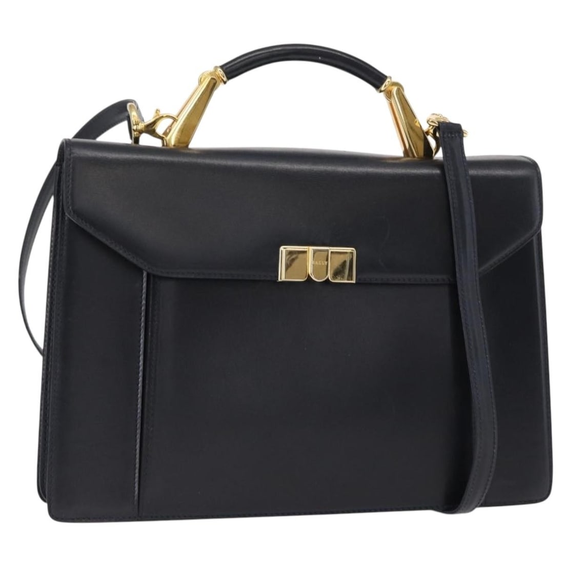 Bally Vintage Navy Leather Handbag Made in Italy: Bally Vintage Navy Leather Handbag Made in Italy This Bally vintage handbag is crafted from navy leather and designed for women. Made in Italy, it features a classic silhouette with dimensions of 30cm
