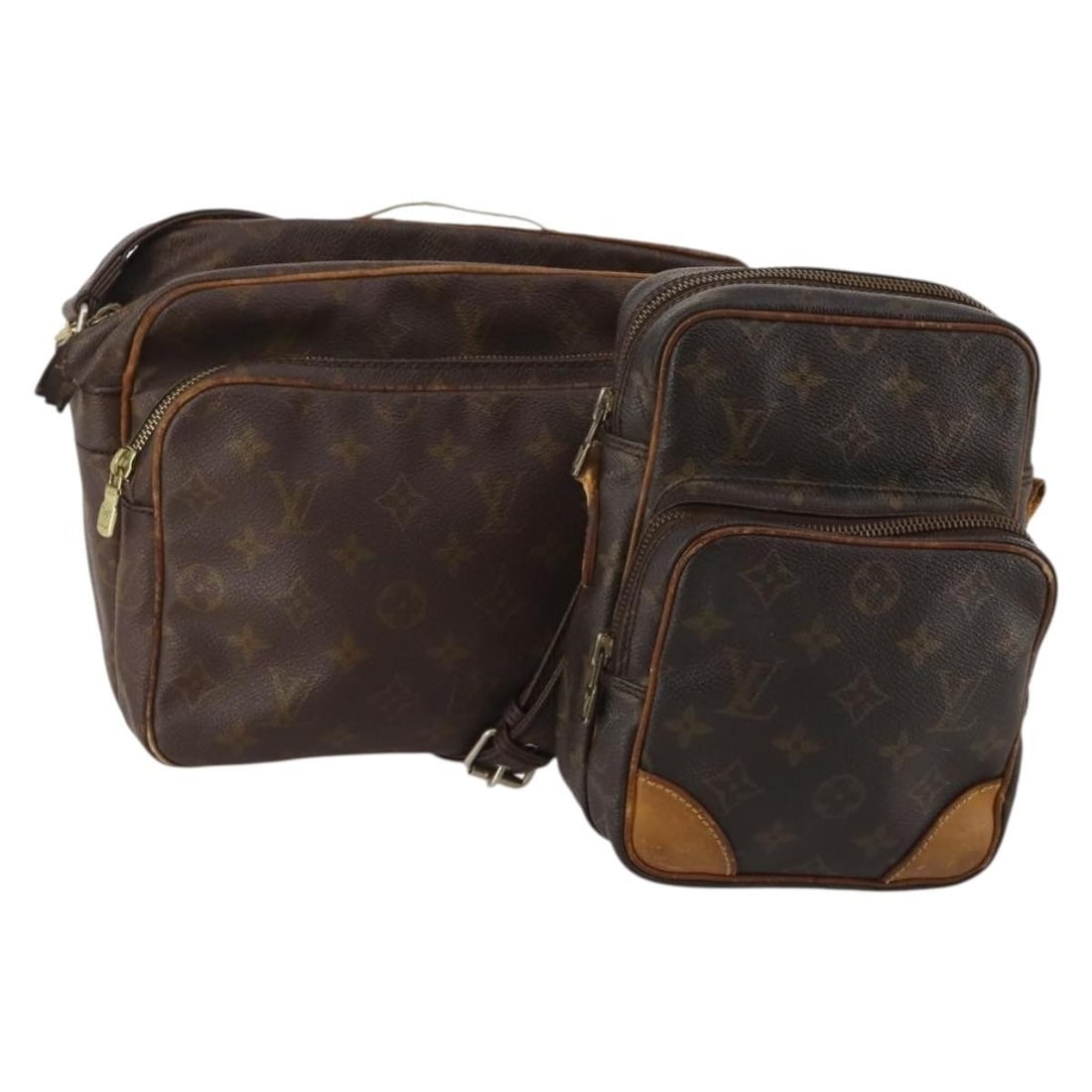 2 Louis Vuitton Monogram Canvas Shoulder Bags for Women: 2 Louis Vuitton Monogram Canvas Shoulder Bags for Women Two-piece Louis Vuitton monogram shoulder bag set for women, made in France. This bundle includes only the items shown in the photo; item box an