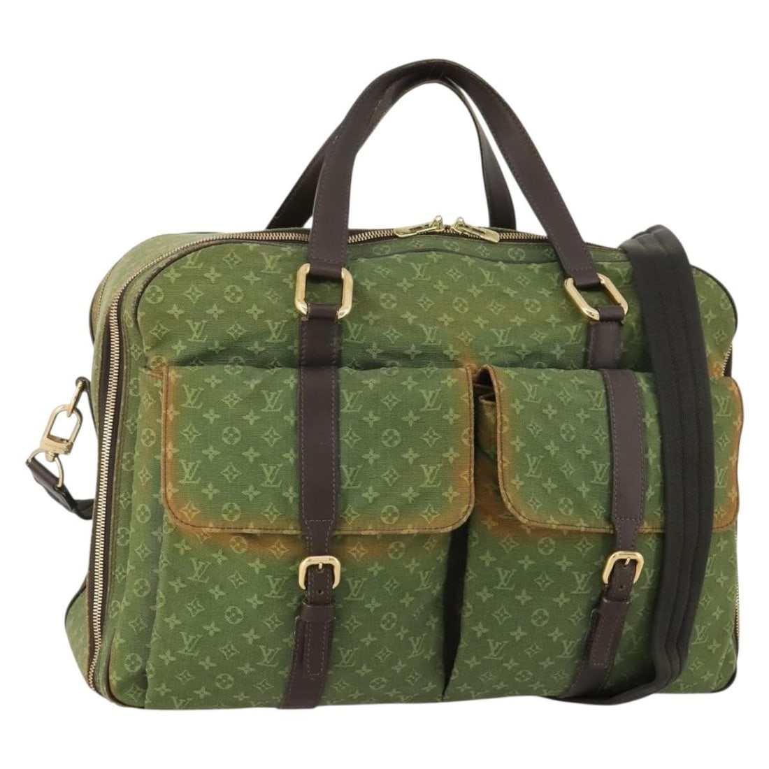 Louis Vuitton M42332 Monogram Mini Boston Bag in TST Khaki: Louis Vuitton M42332 Monogram Mini Boston Bag in TST Khaki Louis Vuitton Monogram Mini Claudine Boston bag in TST Khaki canvas with an included shoulder strap. This women's bag is made in France and s