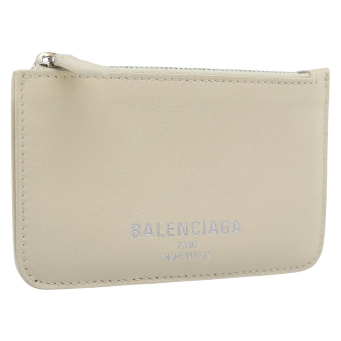 Balenciaga 810902 Leather Card Case Ivory Silver Made in Italy (1 of 18)