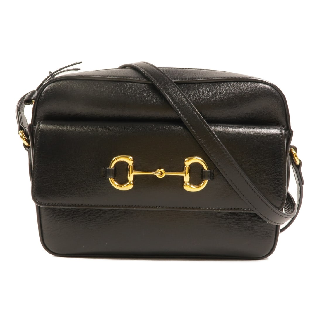 Gucci Horsebit 1955 Small Shoulder Bag 645454 Black Calfskin: Gucci Horsebit 1955 Small Shoulder Bag 645454 Black Calfskin A GUCCI GG Horsebit 1955 Small Shoulder Bag in black calfskin leather with gold-tone hardware. This shoulder bag is designed for women and 