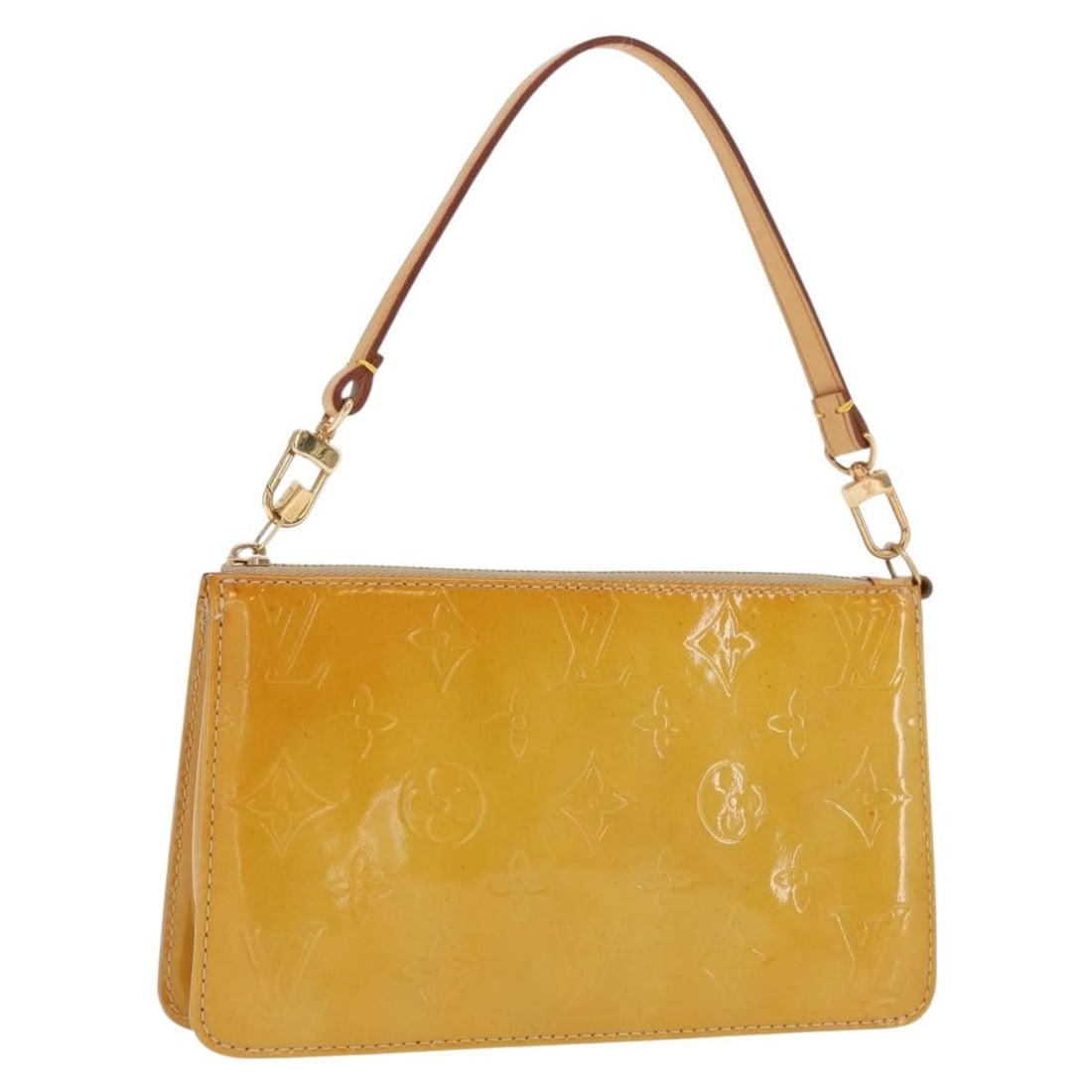 Beige Louis Vuitton Vernis Lexington Patent Leather Accessory Pouch M91010: Beige Louis Vuitton Vernis Lexington Patent Leather Accessory Pouch M91010 This Louis Vuitton Vernis Lexington accessory pouch in beige patent leather features a compact design suitable for organizing