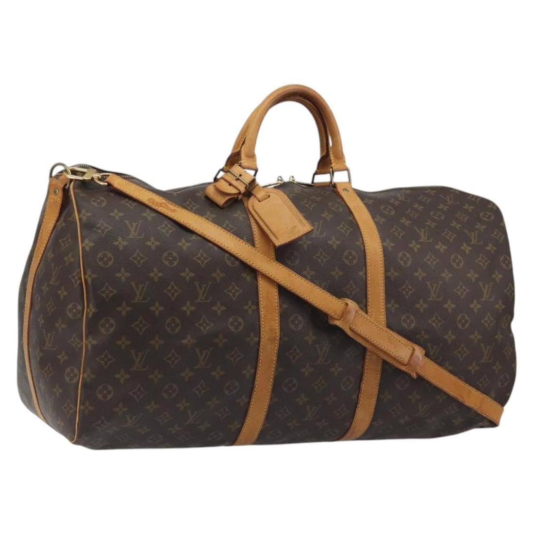 Louis Vuitton M41412 Keepall Bandouliere 60 Monogram Boston Bag: Louis Vuitton M41412 Keepall Bandouliere 60 Monogram Boston Bag Louis Vuitton Keepall Bandouliere 60 Boston bag in Monogram canvas. This travel bag includes a shoulder strap, name tag, and Powanie. Co