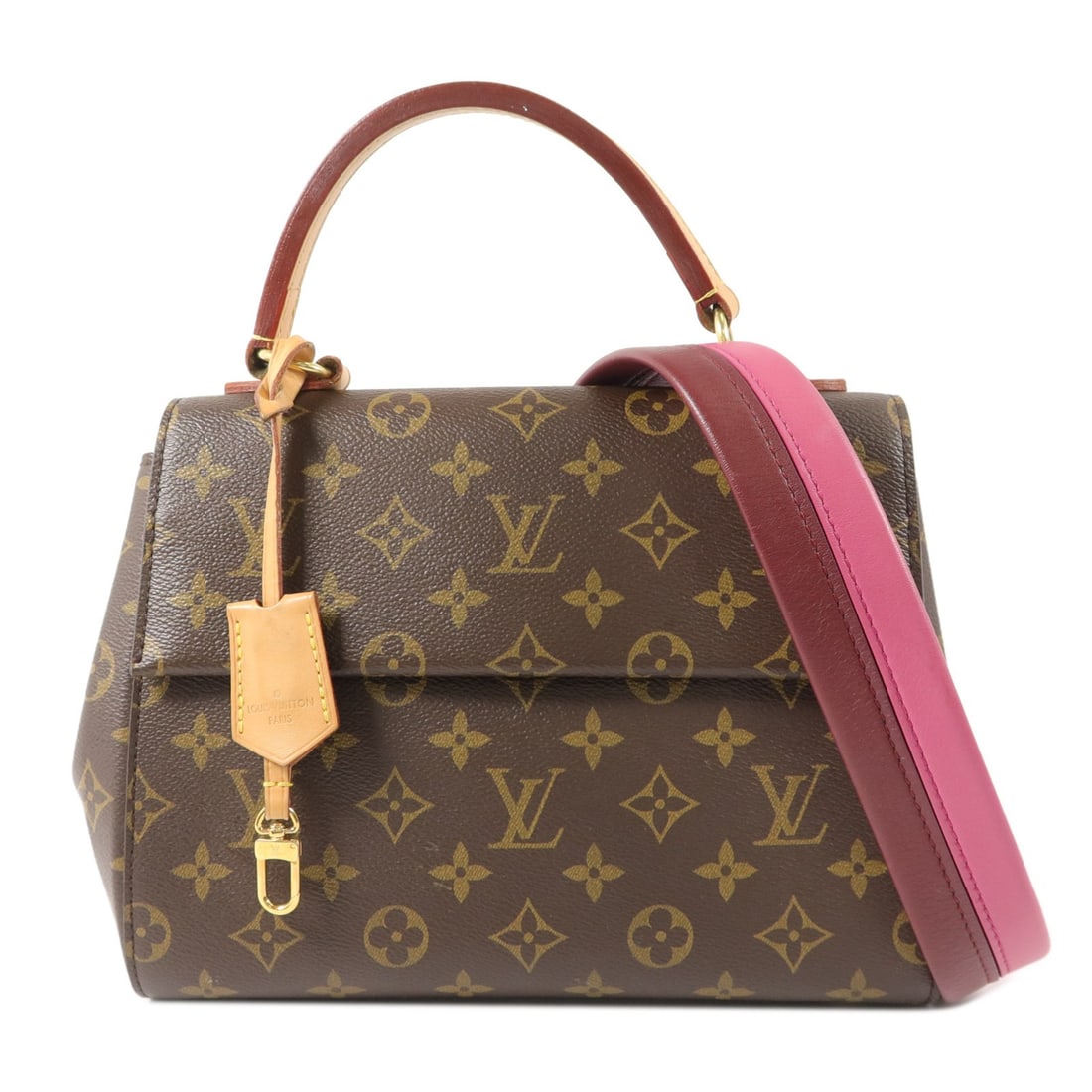 Louis Vuitton Cluny BB Monogram 2way Shoulder Bag M42738: Louis Vuitton Cluny BB Monogram 2way Shoulder Bag M42738 Louis Vuitton Cluny BB 2 Way Shoulder Bag in brown Monogram and PVC coated canvas. This women's bag features a top handle and shoulder strap, w