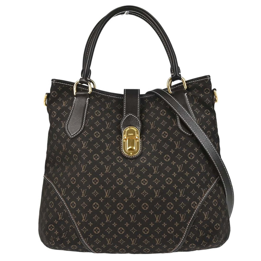 Louis Vuitton Elegie M56696 2way Monogram Idylle Tote Bag: Louis Vuitton Elegie M56696 2way Monogram Idylle Tote Bag Louis Vuitton Brown Monogram Idylle Elegie 2way Handbag in large size, made in France. It features a zip closure, double handles, a shoulder s