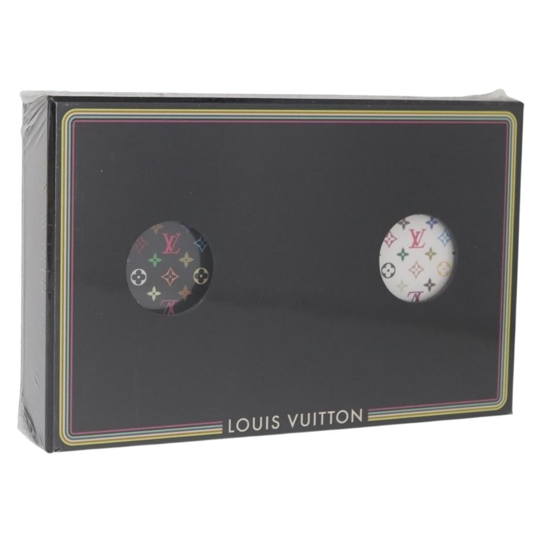 Louis Vuitton Multicolor Paper Playing Cards with Box: Louis Vuitton Multicolor Paper Playing Cards with Box This is a set of LOUIS VUITTON playing cards in a multicolor design. Crafted from paper, these cards come in their original item box and are made 