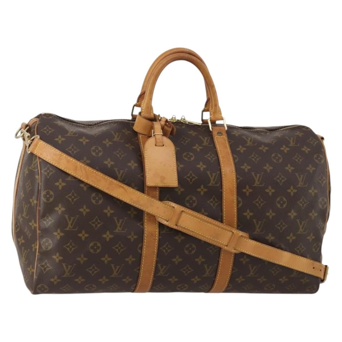 Louis Vuitton M41418 Keepall 45 Monogram canvas travel bag: Louis Vuitton M41418 Keepall 45 Monogram canvas travel bag Louis Vuitton Keepall Bandouliere 45 Boston bag in Monogram canvas, made in France. This women's bag includes a name tag, poignee, and should