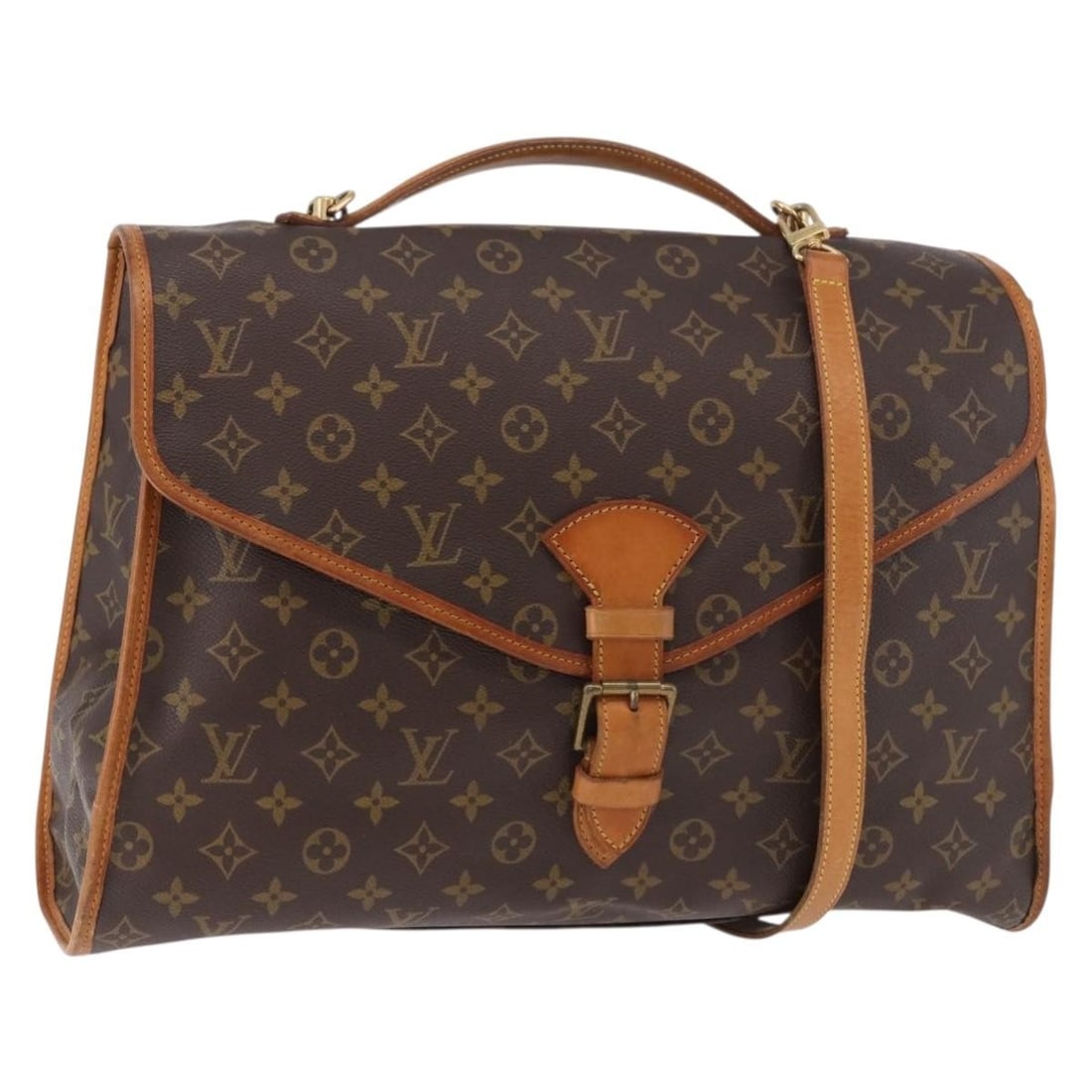 Louis Vuitton M51121 Beverly Monogram Canvas Handbag with Shoulder Strap: Louis Vuitton M51121 Beverly Monogram Canvas Handbag with Shoulder Strap Louis Vuitton Beverly handbag in Monogram canvas with shoulder strap. Made in France, this women's bag shows heavy use with ove