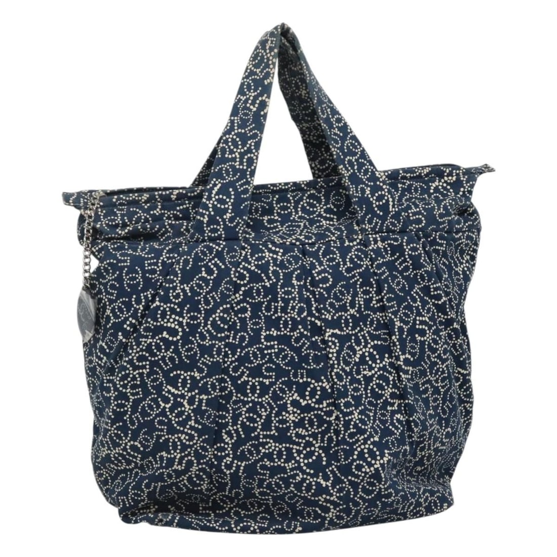 CHANEL Arabesque Canvas Tote Handbag Navy France: CHANEL Arabesque Canvas Tote Handbag Navy France Authentic CHANEL Arabesque tote bag in navy canvas. This women's tote is made in France and is offered with the item only; the original box and dust ba
