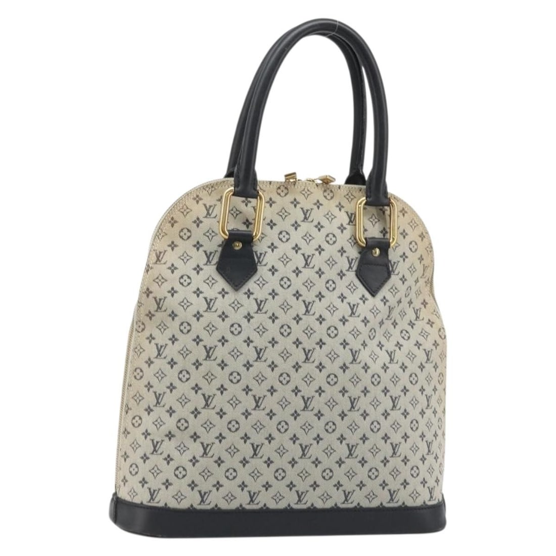 Blue Louis Vuitton M92202 Alma Haut Monogram Mini Canvas Handbag: Blue Louis Vuitton M92202 Alma Haut Monogram Mini Canvas Handbag Louis Vuitton Monogram Mini Alma Haut hand bag in blue Monogram Mini canvas. This women's bag was made in France and comes as the bag o