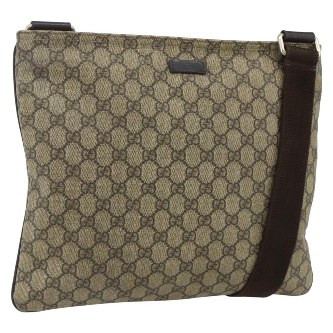 Gucci Beige Gold GG Canvas Shoulder Bag 201446 Italy: Gucci Beige Gold GG Canvas Shoulder Bag 201446 Italy This GUCCI GG Supreme shoulder bag features the iconic GG canvas in beige and gold tones. Designed for women, it offers a spacious interior and adj