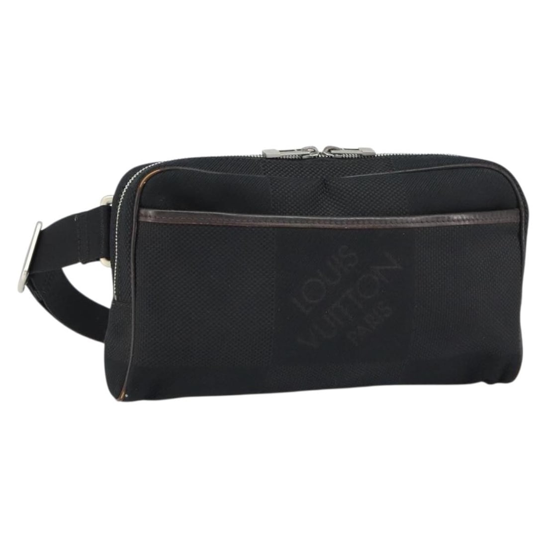LOUIS VUITTON Damier Geant Acrobat Black Canvas Shoulder Bag M93620 Auth (1 of 18)