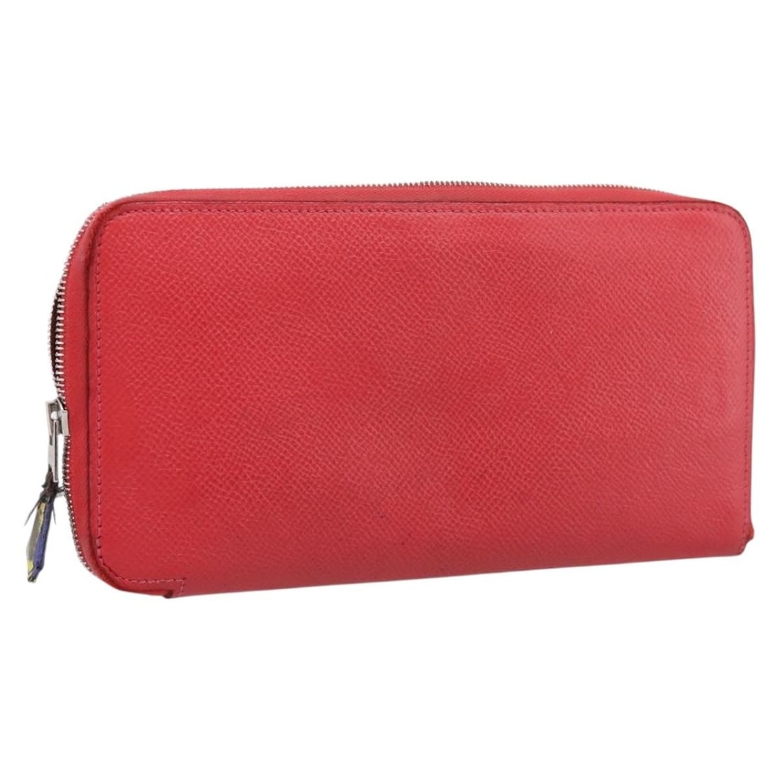 Hermes Azap Silk Inn red leather long wallet silver tone: Hermes Azap Silk Inn red leather long wallet silver tone Authentic Hermes Azap Long Silk'In long wallet in red leather with silver-tone hardware. This women's wallet was made in France and includes on