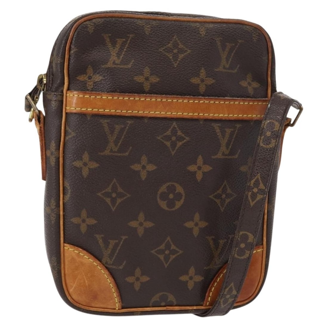 LOUIS VUITTON Monogram Danube Shoulder Bag M45266 Auth France: LOUIS VUITTON Monogram Danube Shoulder Bag M45266 Auth France The LOUIS VUITTON Monogram Danube Shoulder Bag is a stylish accessory crafted from durable Monogram Canvas, showcasing the iconic LOUIS VU