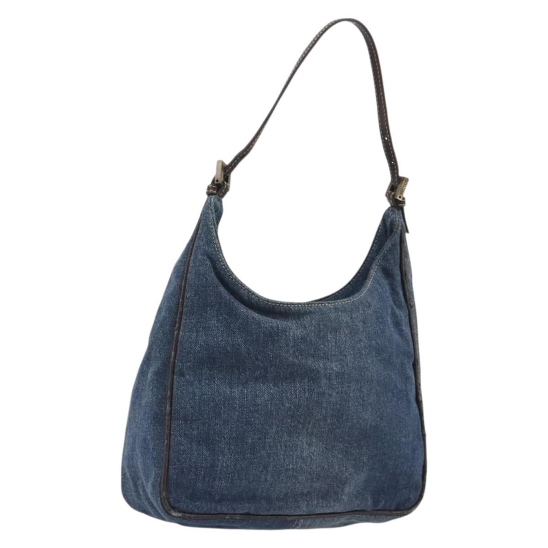FENDI Blue Canvas Handbag Made in Italy: FENDI Blue Canvas Handbag Made in Italy FENDI hand bag in blue canvas, made in Italy. This women's handbag measures approximately 24 cm wide, 18 cm high, and 8 cm deep, with a handle drop of about 17-