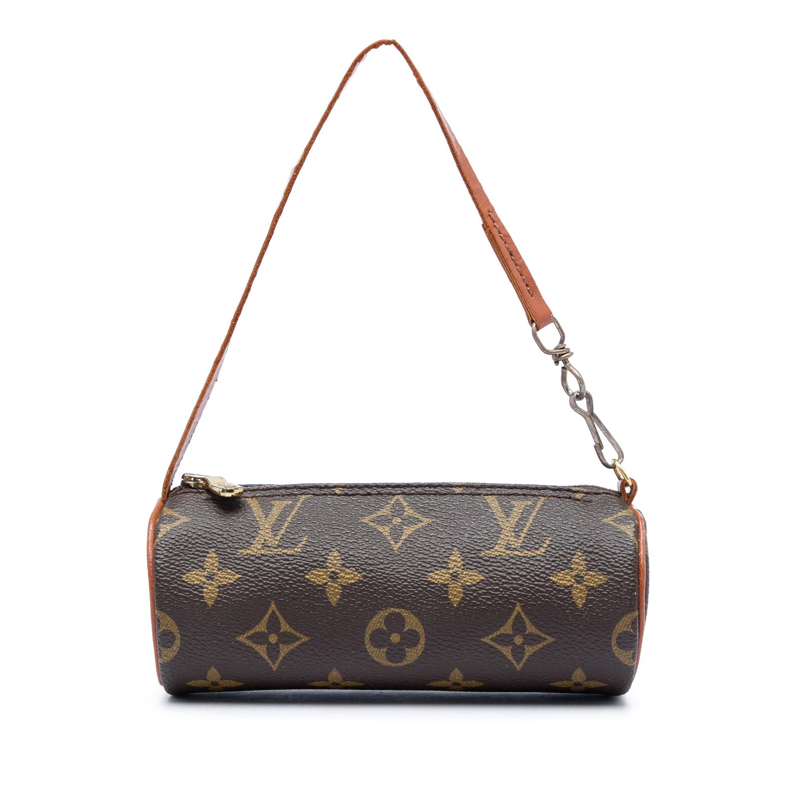 Louis Vuitton Papillon Pochette Monogram Canvas Shoulder Bag: Louis Vuitton Papillon Pochette Monogram Canvas Shoulder Bag Louis Vuitton Monogram Papillon Pochette crafted with a monogram canvas body, vachetta leather trim, a flat vachetta leather strap, and a t