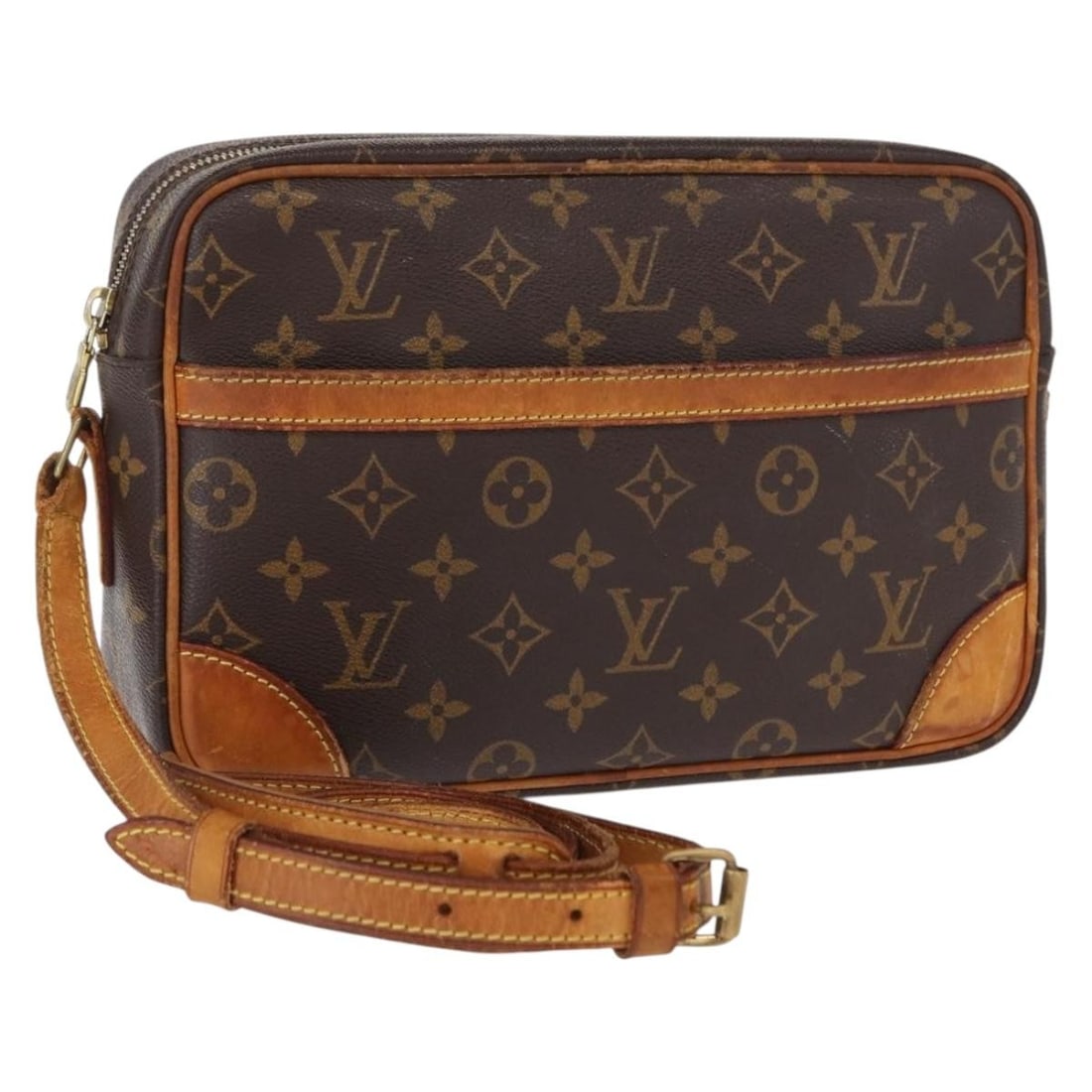 Louis Vuitton Trocadero 27 Monogram Canvas Shoulder Bag M51274 France: Louis Vuitton Trocadero 27 Monogram Canvas Shoulder Bag M51274 France This is a Louis Vuitton Monogram Trocadero 27 shoulder bag, crafted from the signature monogram canvas. The bag features an adjust