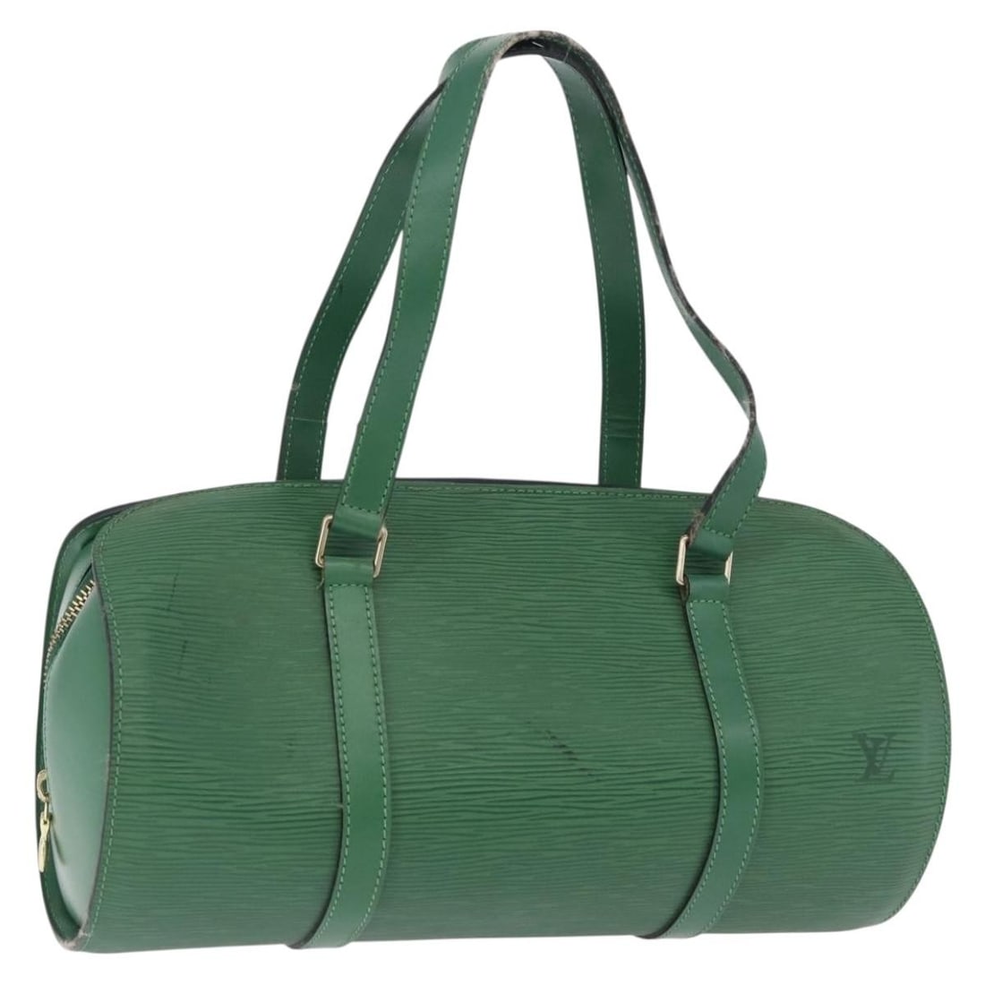 Louis Vuitton M52224 Soufflot Green Epi Leather Handbag: Louis Vuitton M52224 Soufflot Green Epi Leather Handbag Louis Vuitton Soufflot handbag in green Epi leather. This women's handbag is made in France and includes only the item shown; the original box a