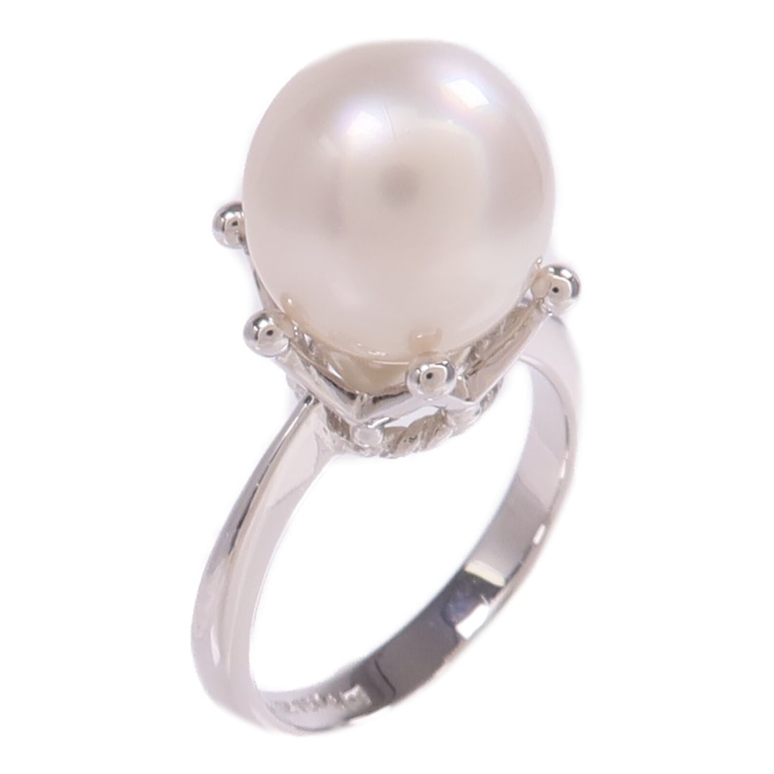 18K White Gold Pearl Ring Size 5.5 for Women (1 of 7)